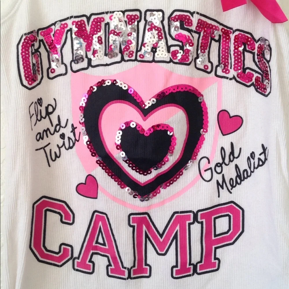 FINAL MARKDOWN Girl's Justice Sequined Gymnastics tank 10
